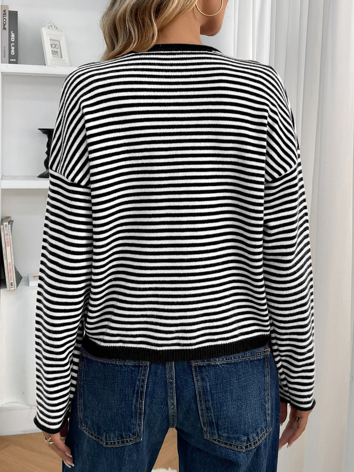 Striped Knit Cardigan