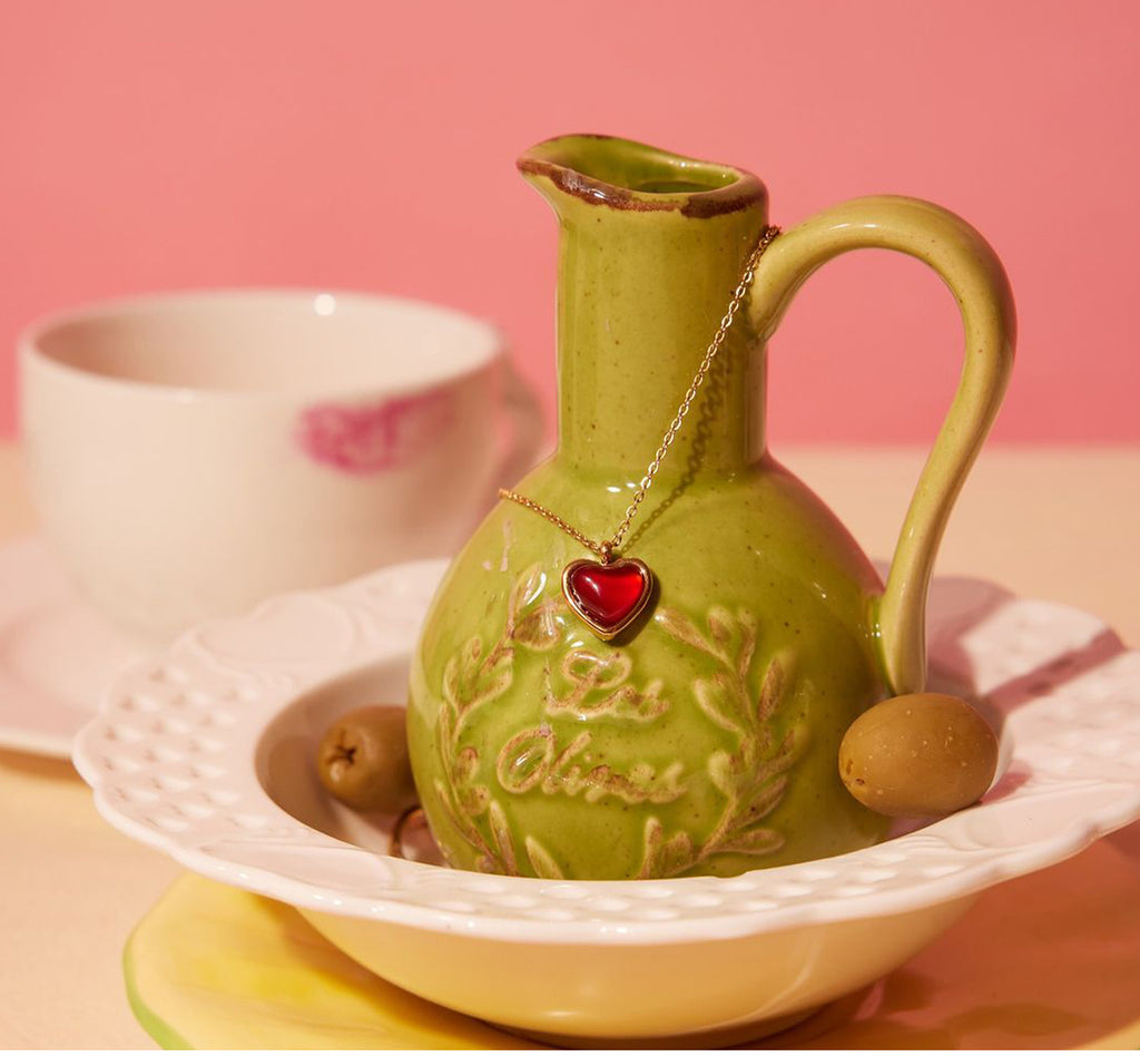 Carnelian Heart Pendant Necklace