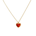 Carnelian Heart Pendant Necklace