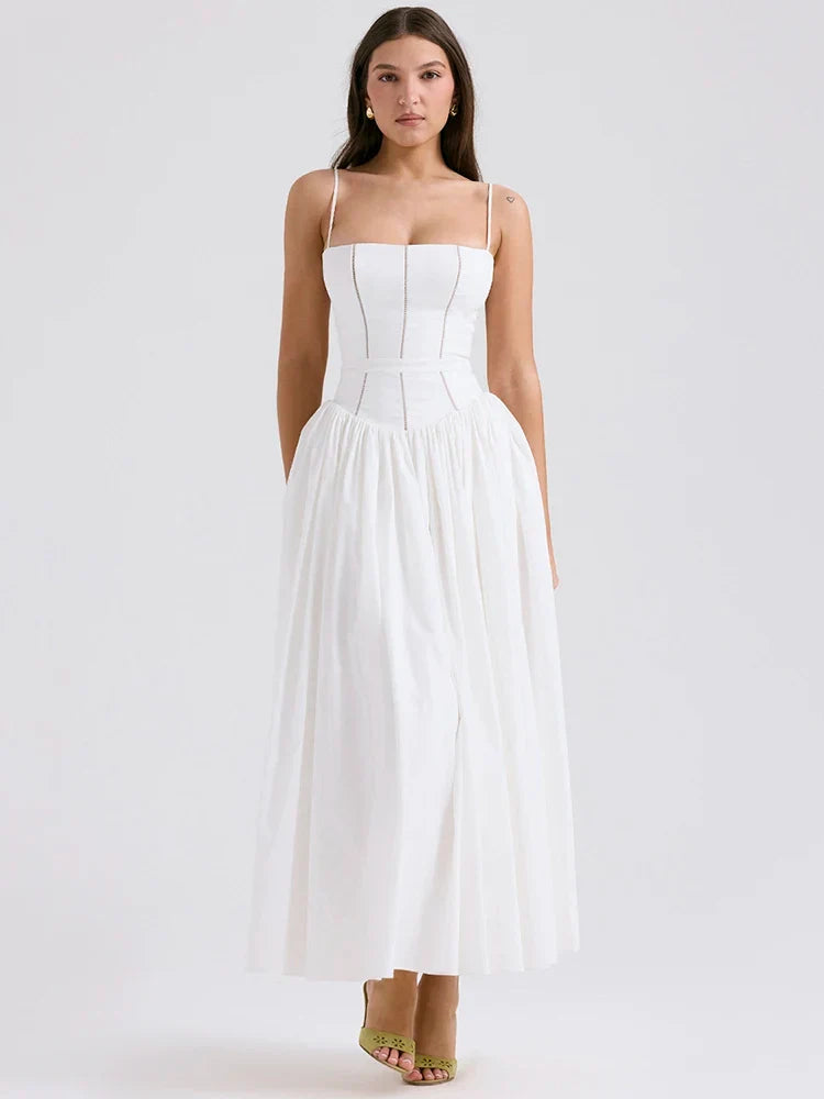 Ivory Grace Satin Maxi Dress