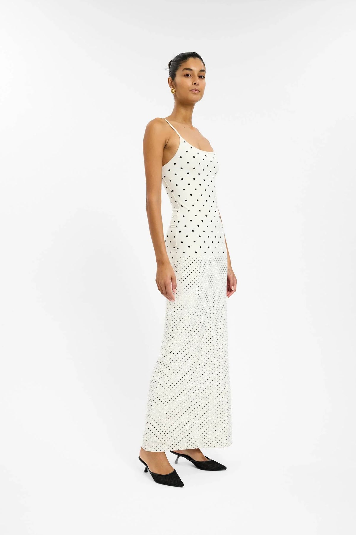 Slip Dress | White Polka