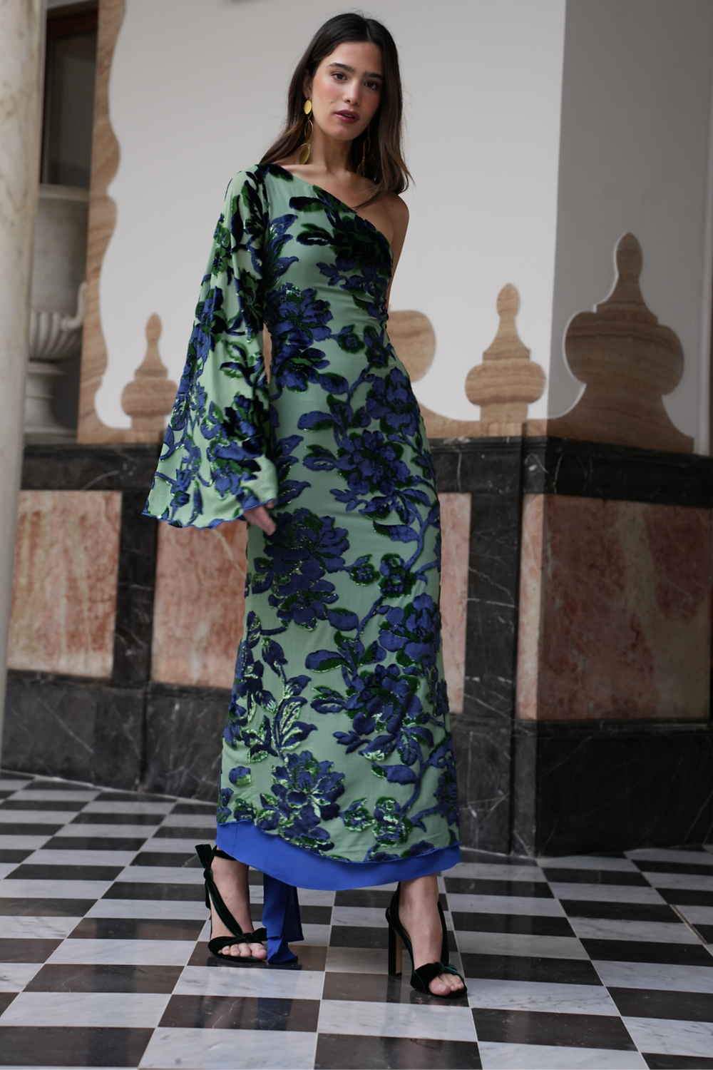 Off-Shoulder Garden Maxi Dress