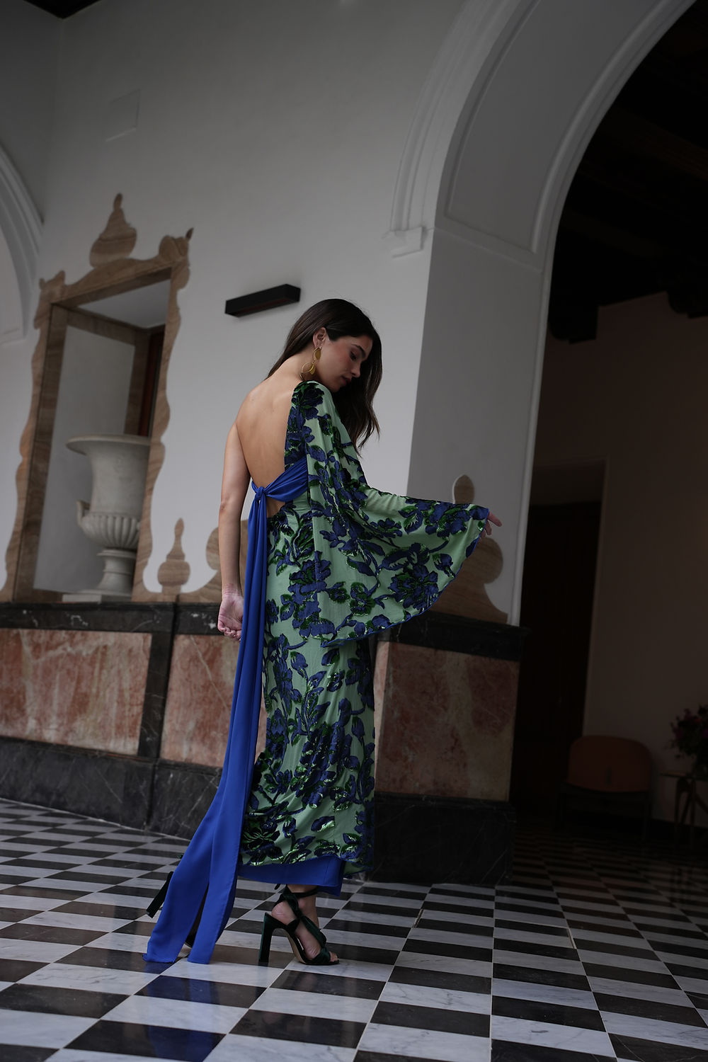 Off-Shoulder Garden Maxi Dress