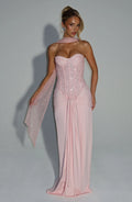 Roselight Sequin Strapless Gown