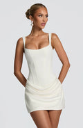 White Corset Lace Mini Dress
