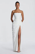 White Corset Slit Maxi