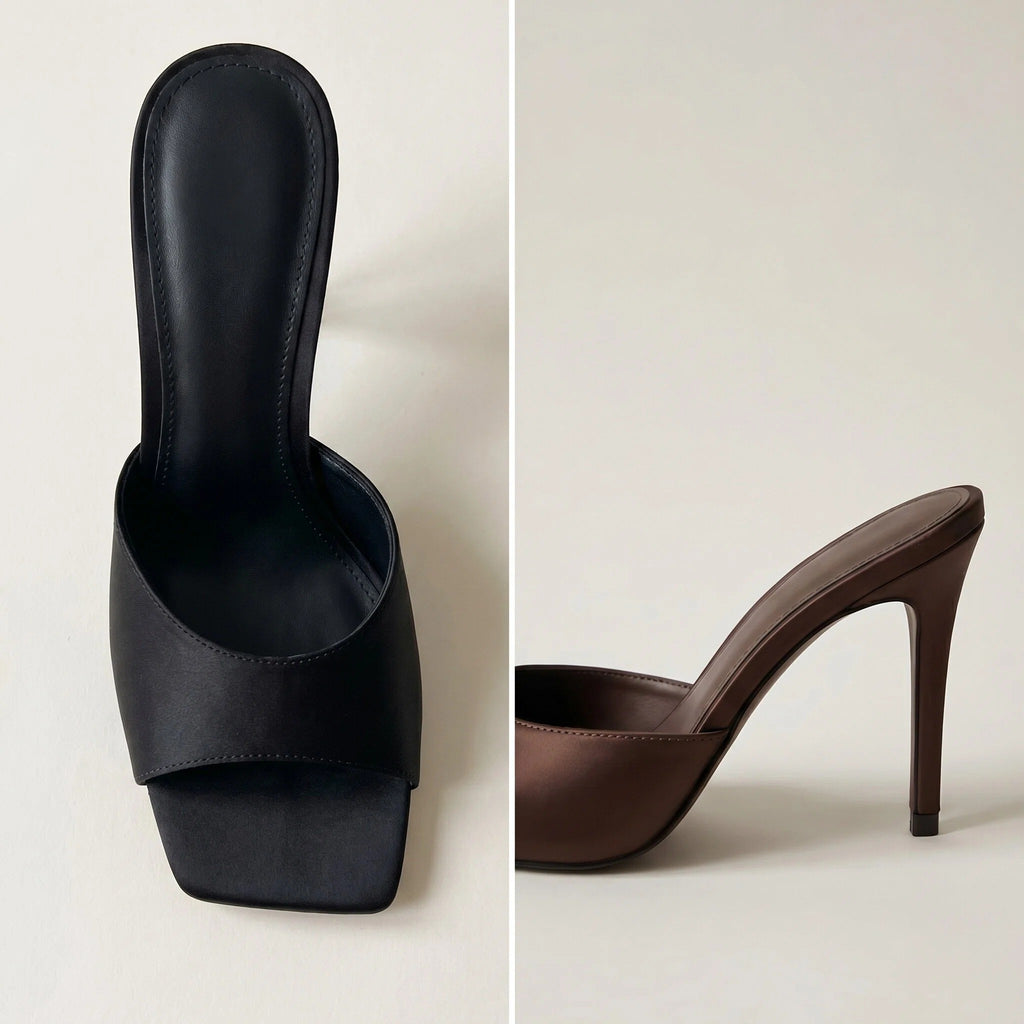 Selene Minimalist Stiletto Mule Heels
