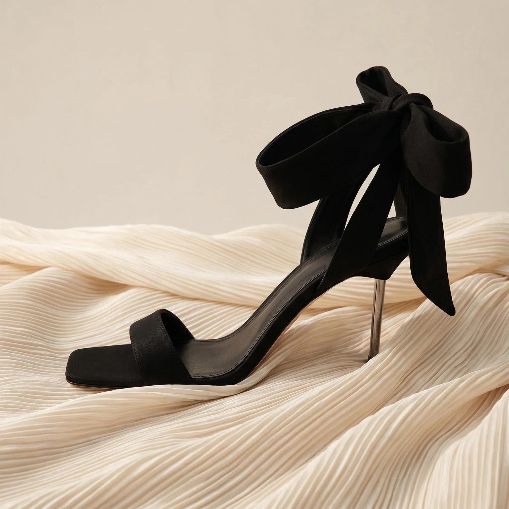 Chic Women’s Heels – Ankle Tie Strappy Evening Shoes