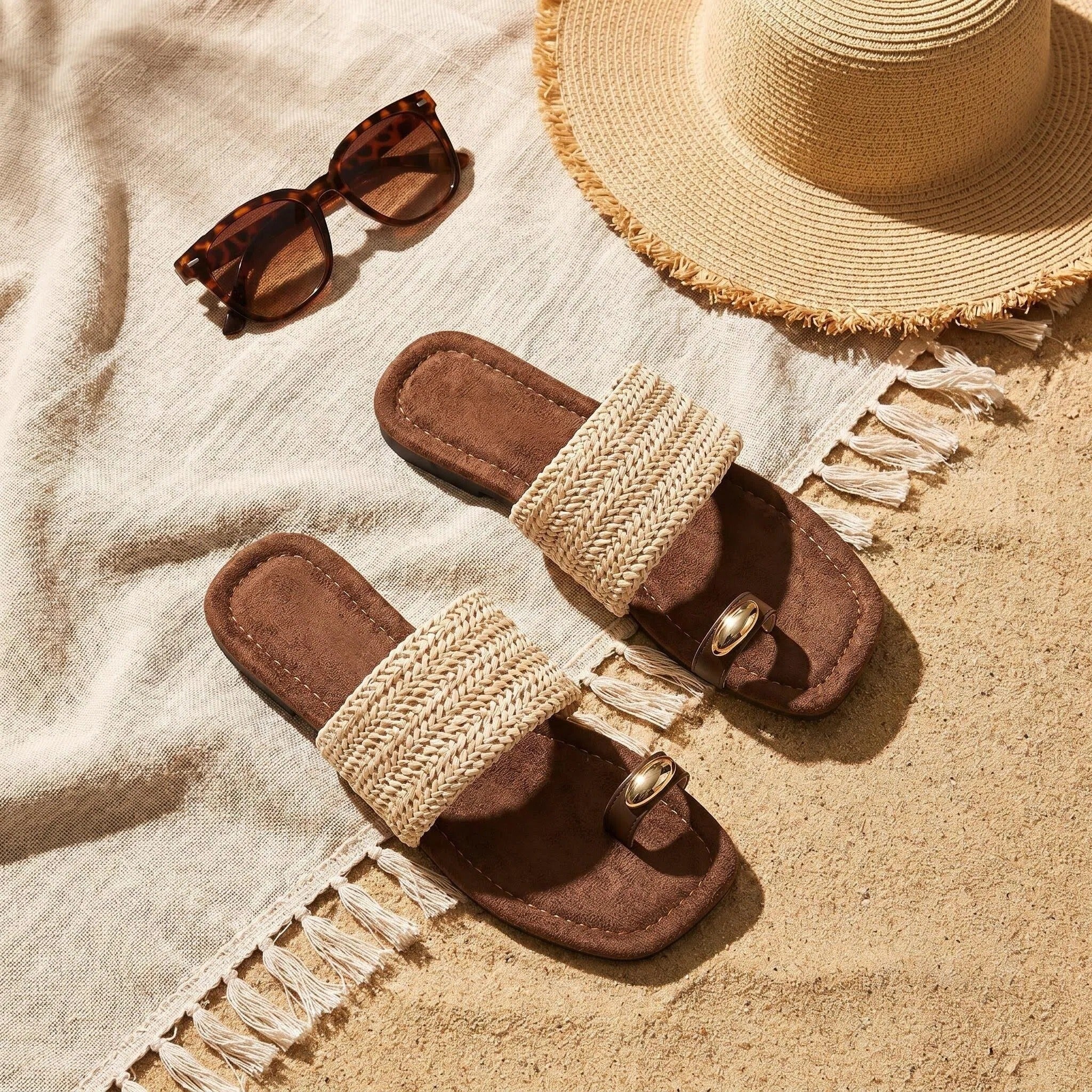 Women’s Casual Slip-On Sandals – Summer Comfort Flats