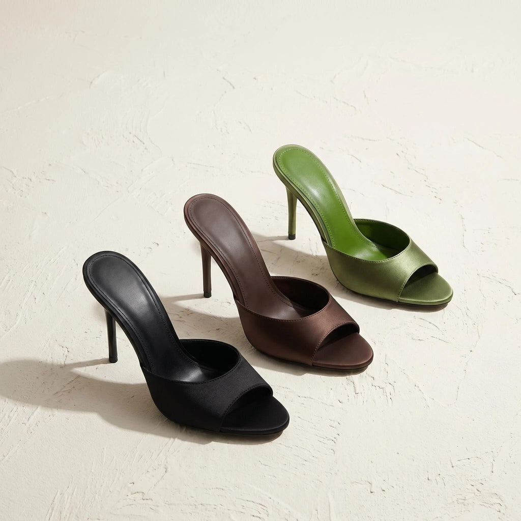 Selene Minimalist Stiletto Mule Heels