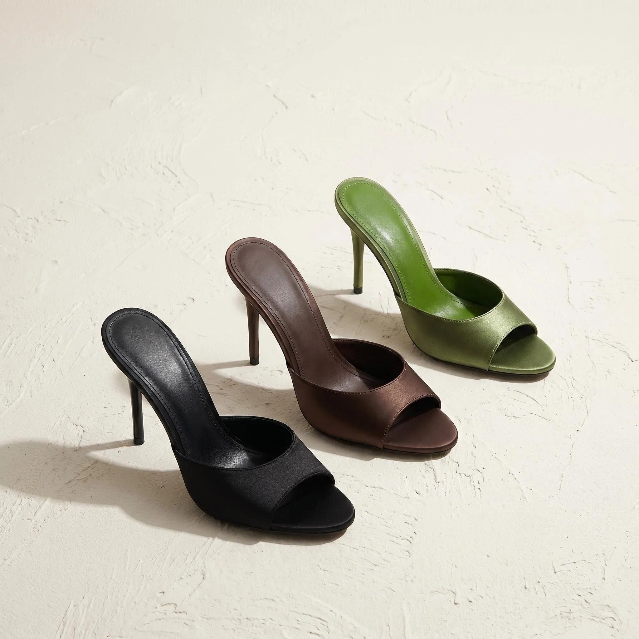 Selene Minimalist Stiletto Mule Heels