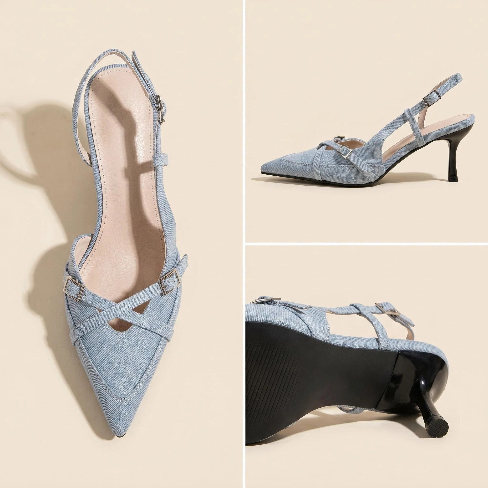 Strappy Pointed Heels