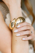 Metallic Smooth Open Cuff Bracelet