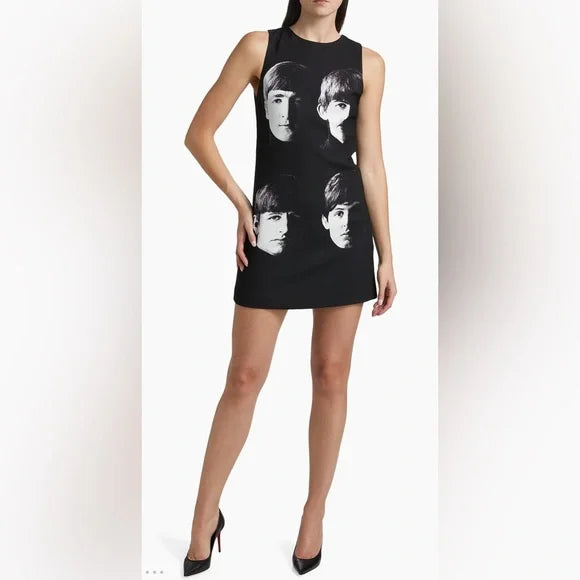 Rock-Style Sleeveless Mini Dress