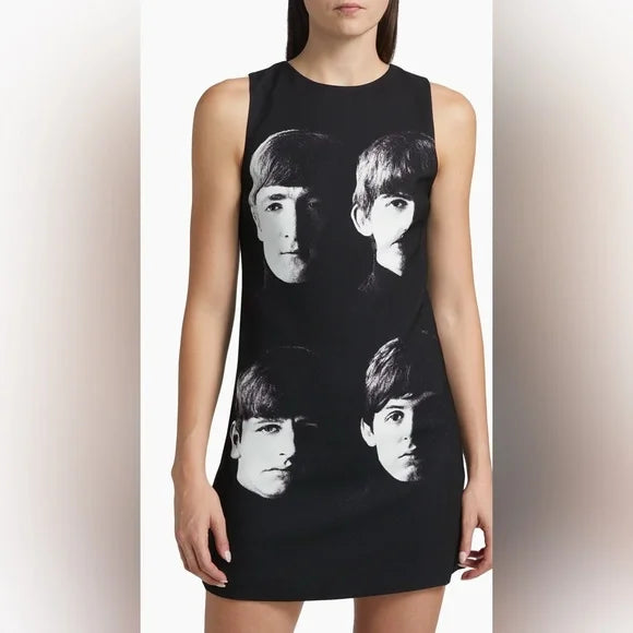 Rock-Style Sleeveless Mini Dress