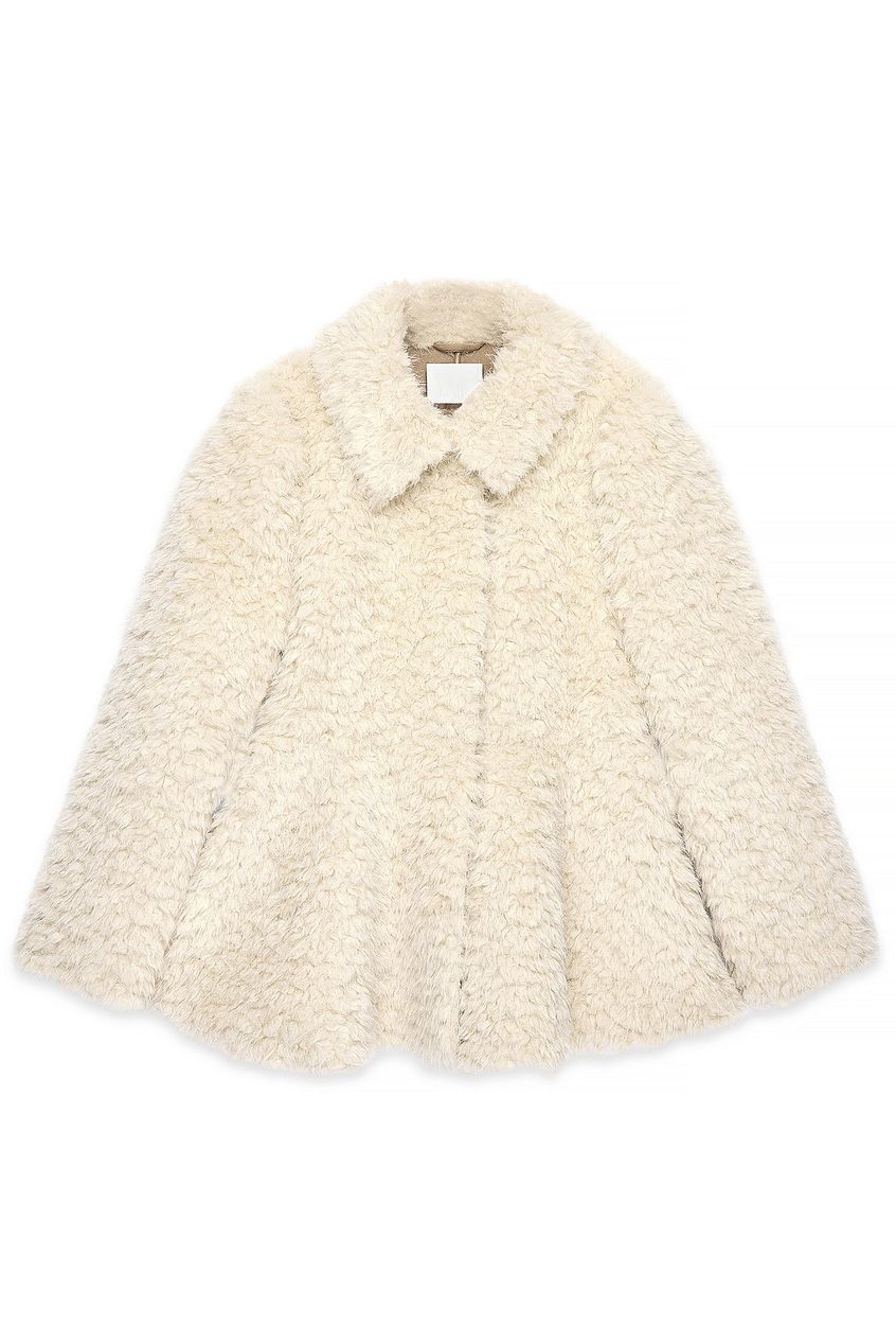Rounded Sleeve Faux Fur Jacket