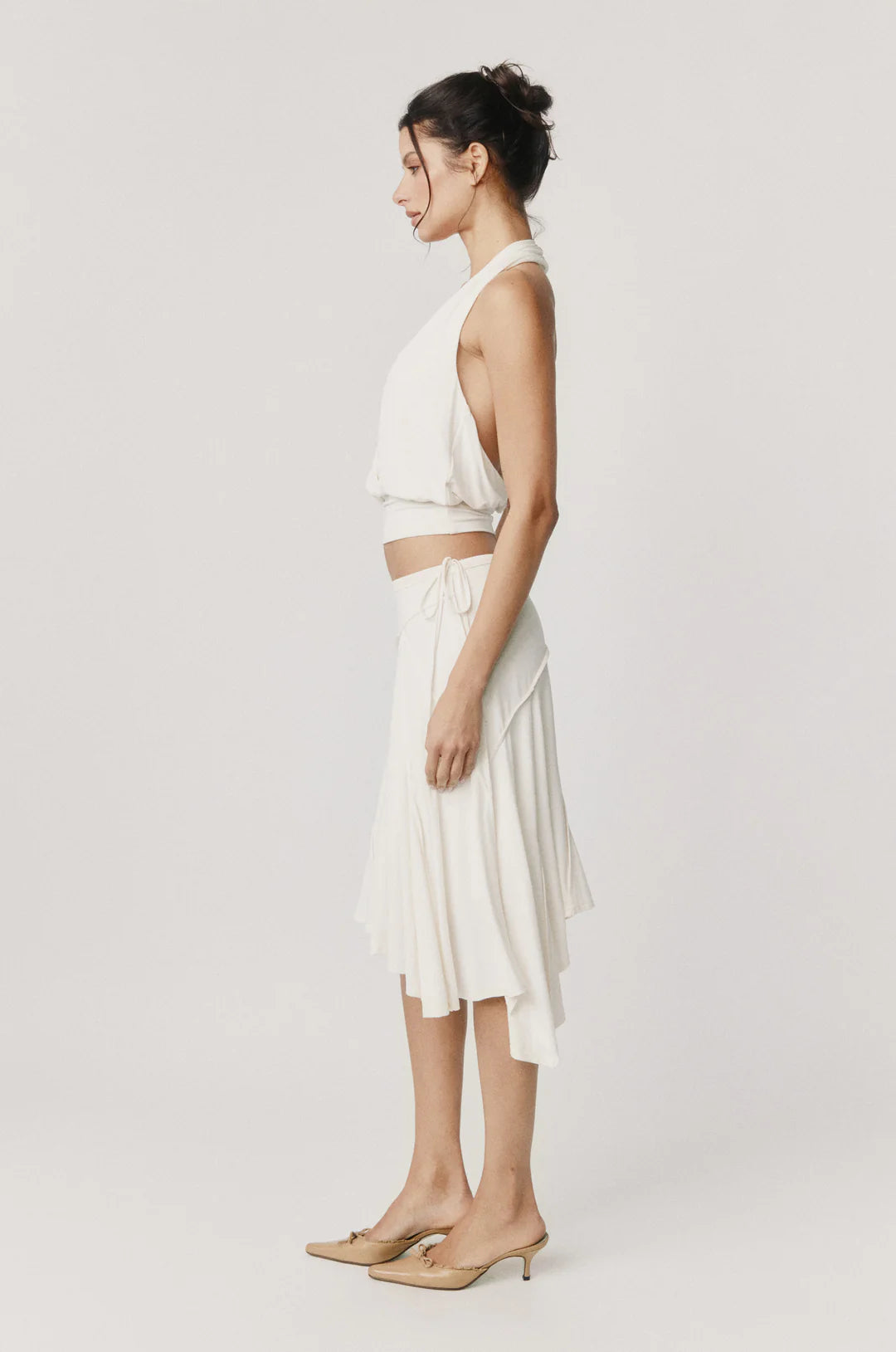 Ivory Halo Halter Crop Top