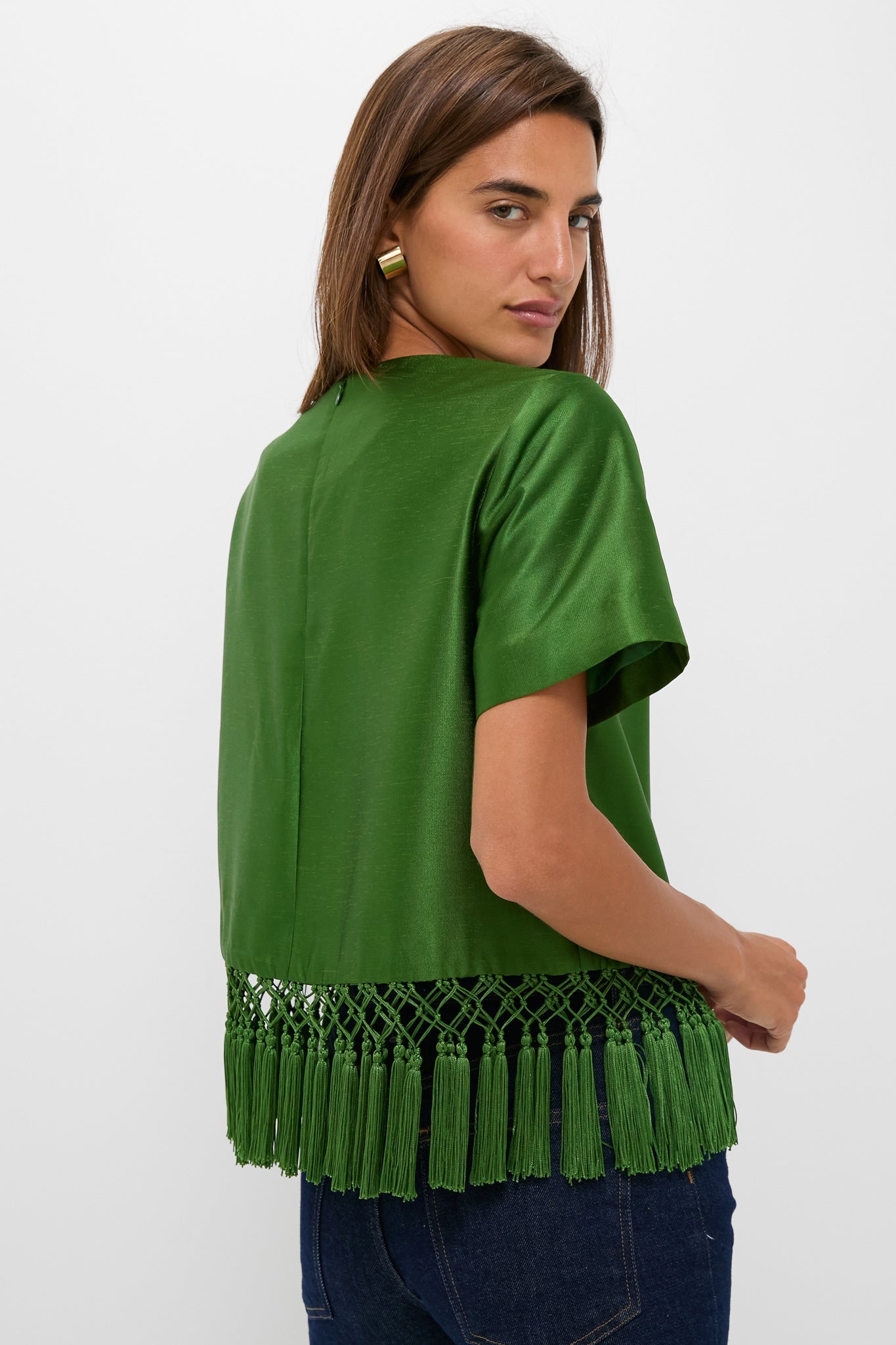Green Tassel Top