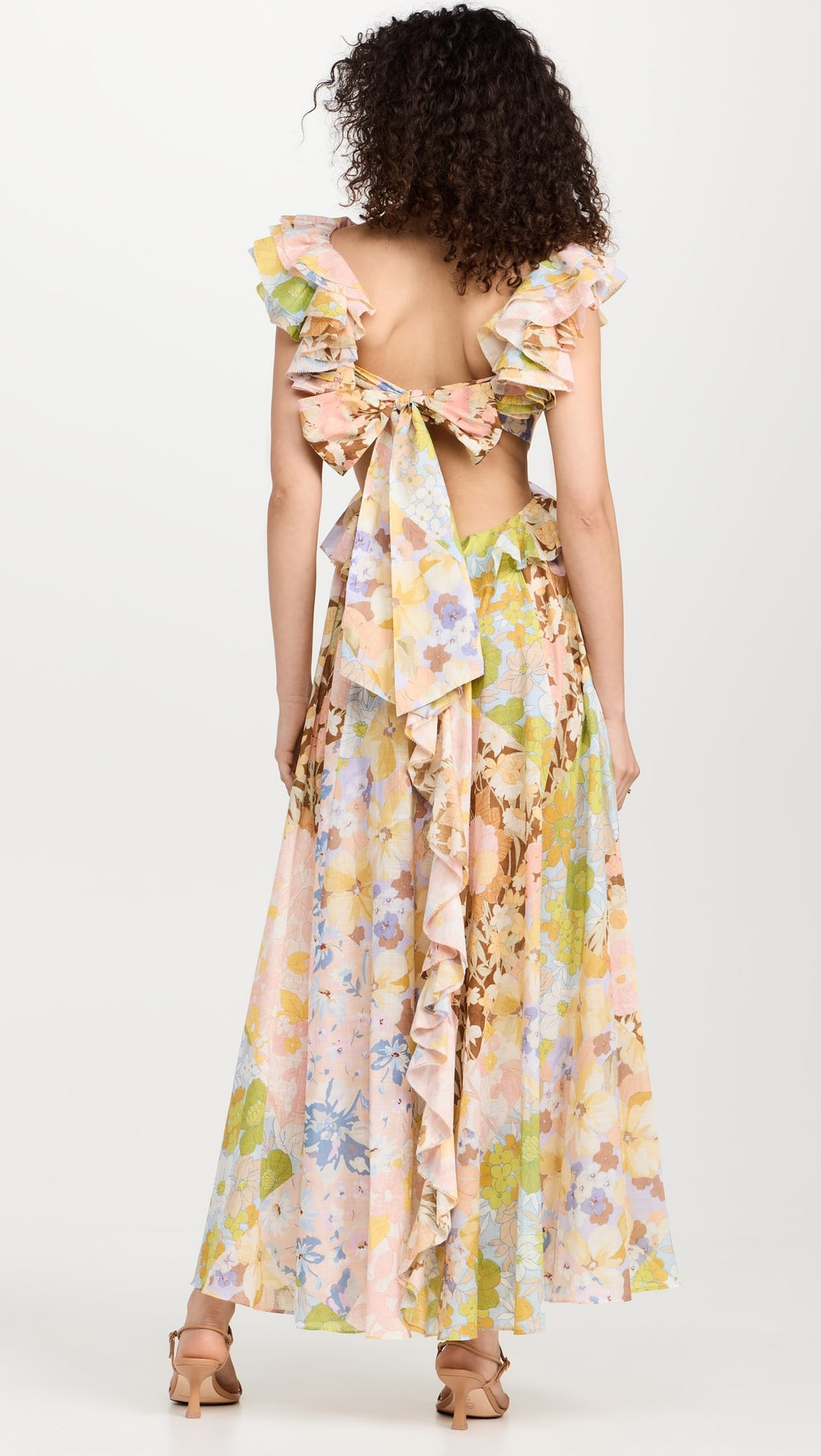 Ruffle Sleeve Midi Dress